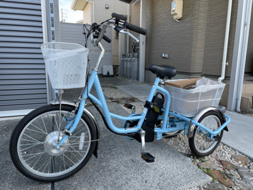 ミムゴの電動アシスト三輪自転車 予備バッテリー付き！