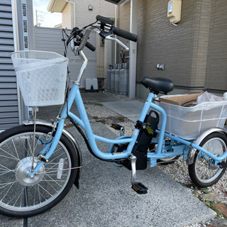 電動アシスト三輪自転車 株式会社ミムゴ ミムゴ 水色 電動アシスト