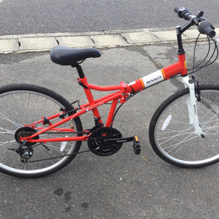 中古　折りたたみ　自転車　26型　前3段変速　後6段変速　REN...