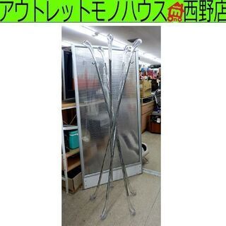ポールハンガー 5連スタンド シルバー 高さ173 5cm モダ...