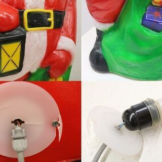 サンタクロース ライト 置物 照明 ディスプレイ 店頭 飾り 電飾