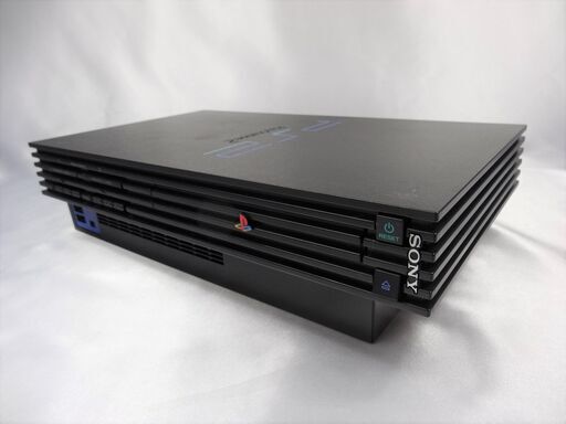 動作確認済【コントローラー２個＆取説あり】ソフト付き　PS２ （SCPH-18000)　ブラック