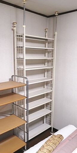 つっぱり本棚　スチールスリムラック