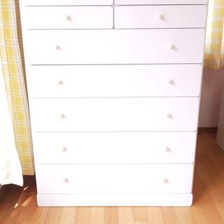 ７段チェスト（白）衣装タンス