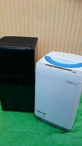 好評につき!!11月お買い得セット第一弾⑯！！ハイアール（Haier） JR-N100C 2ドア冷凍冷蔵庫　98L　2012年製　ブラック・シャープ（SHARP）ES-GE55P-A　全自動洗濯機 5.5K　ステンレス層　2015年製　2点セット！！