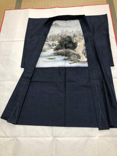 新品　紳士大島紬アンサンブル一式肌襦袢、長襦袢、羽織りひも兵児帯付き