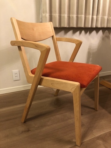 ナガノインテリア　椅子2脚セット ナガノインテリア LARGO ラーゴ メープル材 ダイニングチェア 2脚セット