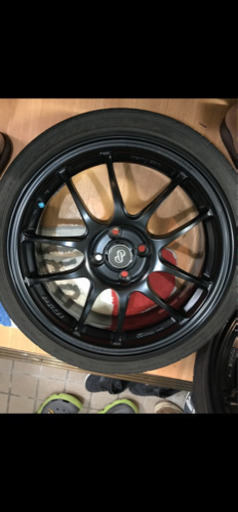値下げしました！！　ENKEI エンケイ pf01 17インチ　マットブラック　ホイール 4本セットタイヤ付き