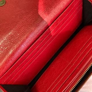 【最安値】バレンシアガ 二つ折り長財布　レディース　ジャイアントマネー　レッドの画像