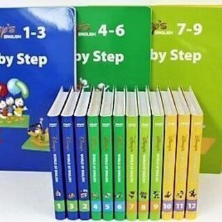 【美品】ディズニー英語システム　ステップバイステップDVD24枚とガイドブック4冊の画像