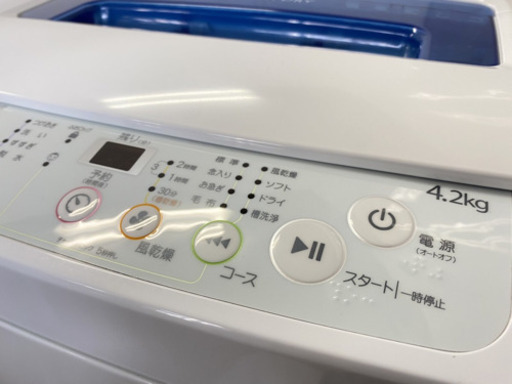 【売約済みとなりました】仙台～美品！新生活にどうぞ！ハイア-ル/JW-K42M/全自動洗濯機/洗濯4.2kg/最短10分/つけおきモー