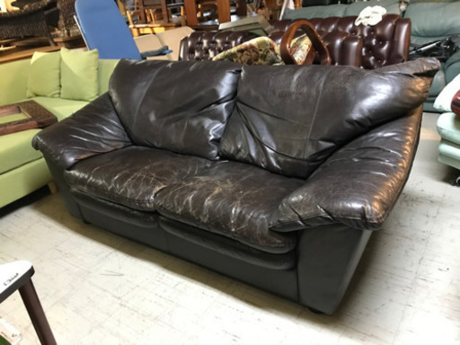 JF01305 ソファ 本革 ブラック