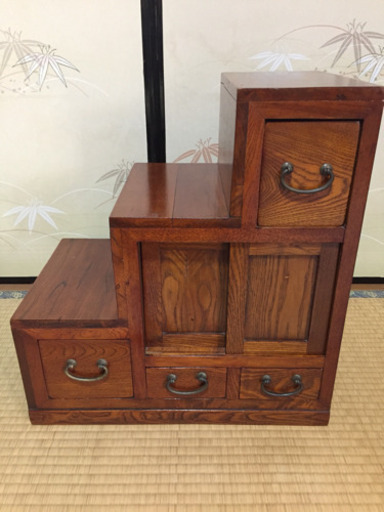 お値下げしました＊階段箪笥  アンティーク家具  3段