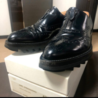 【売ります】PRADA 13aw センタージップシャークソールドレスシューズUK8