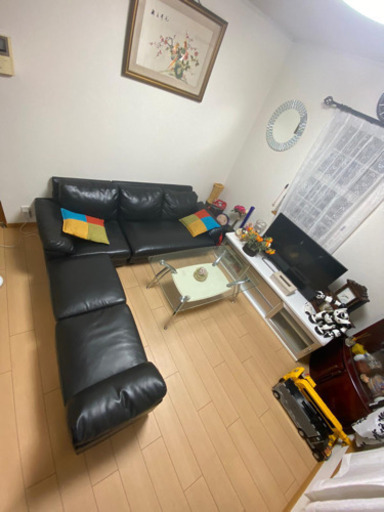 革張りのソファ sofa