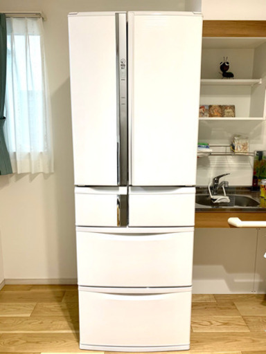 保証あり！⭐︎美品⭐︎ MITSUBISHI製氷機付きノンフロン冷凍冷蔵庫6ドアMR-R47Y-W
