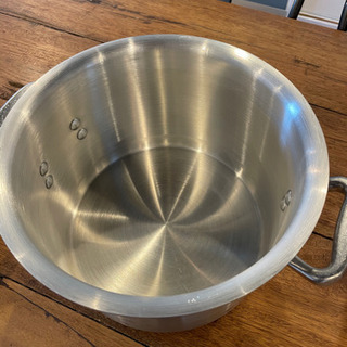 アルミ半寸胴鍋 蓋付 24cmの画像
