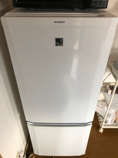 冷蔵庫(三菱)、洗濯機(HITACHI)、電子レンジ(アイリスオーヤマ)　家電3点セット