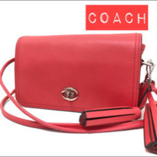  COACH コーチ レザー タッセル ショルダーバッグ ポシェット