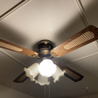 シーリングファンライト 4灯空調循環照明の画像