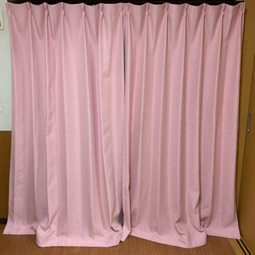 カーテン(ピンク) レース　4枚セット