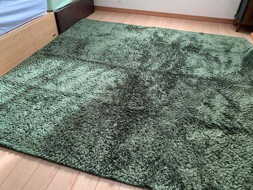 ラグマット【使用期間約1年、200×200cm、滑り止め加工、床暖房対応、丸洗い可能】