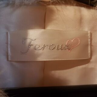 美品　フェルゥロングコート　淡いピンク　ファー付きの画像