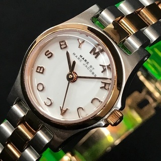  MARC BY MARC JACOBS[マークバイマークジェイコブス]MODEL NO.mbm3261 Henry Dinky ヘンリー ディンキー シルバー×ローズゴールド 腕時計 レディース MBM3261