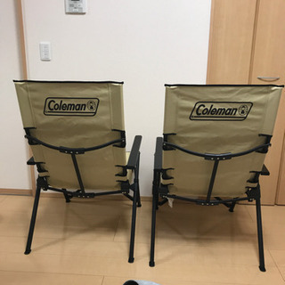 コールマン アウトドアチェア ベージュ 2脚