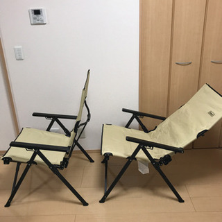 コールマン アウトドアチェア ベージュ 2脚