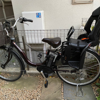 美品　電動自転車　ヤマハ　チャイルドシート付き