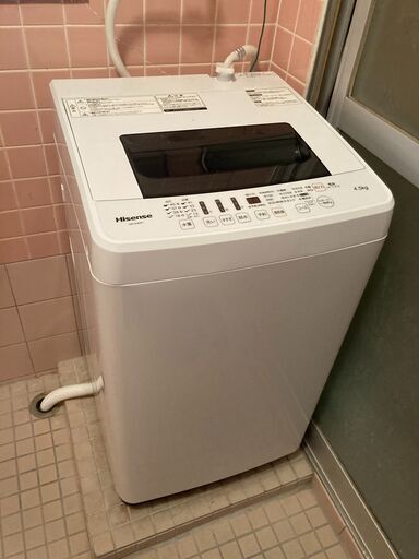 【売約済み】☆地元のみ☆条件により半額☆ハイセンス　全自動洗濯機　４．５ｋｇ　HW-E4501☆2017年製☆
