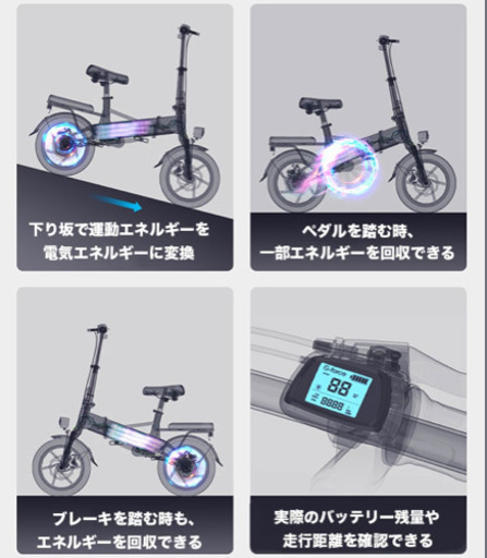 シャフトドライブ方式を採用。E-ABS搭載の折りたたみ式電動自転車