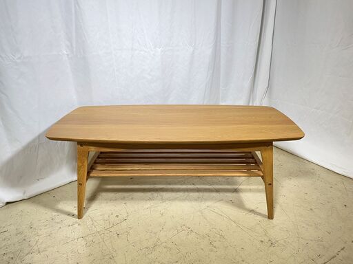 大川家具 センターテーブル リビングテーブル ナチュラル 中古品