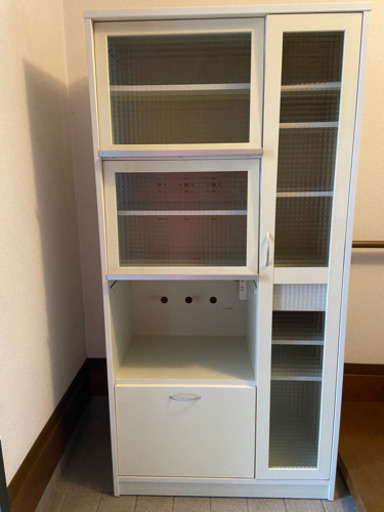 白　食器棚　キッチンボード