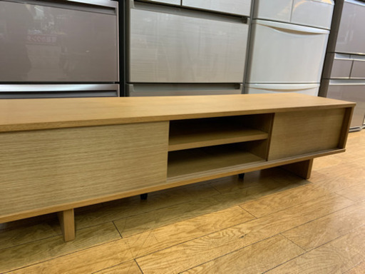 美品 無印良品 3面 スライド扉 テレビボード オーク材 ブナ材 北欧Style