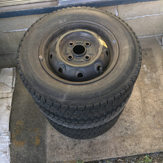 145/80r12鉄チンホイール付きスタッドレス4本セット