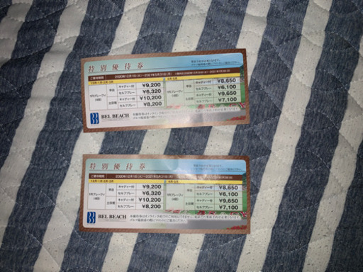 ベルビーチゴルフクラブ　優待券
