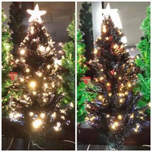 クリスマスツリーブラック120cm光ファイバーLEDコントローラー