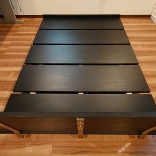 お取引中【12/9処分】セミダブル ベッド 黒 (できれば土日にお越し下さい)の画像