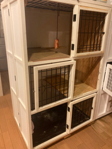 木製！猫用ゲージ（ケージ）中古