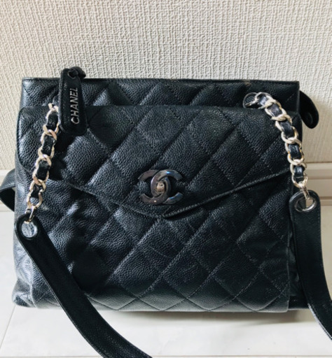 CHANEL ショルダー バッグブラックキャビアスキン