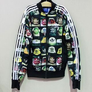 ◇アディダス ジャージ ヒールタブ柄 S 総柄 トラックトップ 指原莉乃着 adidas スニーカーグラフィック 札幌市東区 新道東店 ◇アディダス ジャージ ヒールタブ柄 S 総柄 トラックトップ 指原莉乃