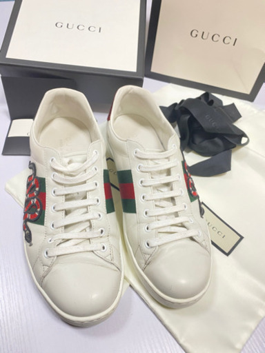 GUCCI スネーク　刺繍　スニーカー　靴