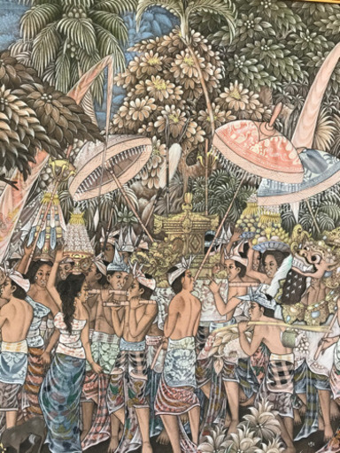 バリ絵画(額装付)
