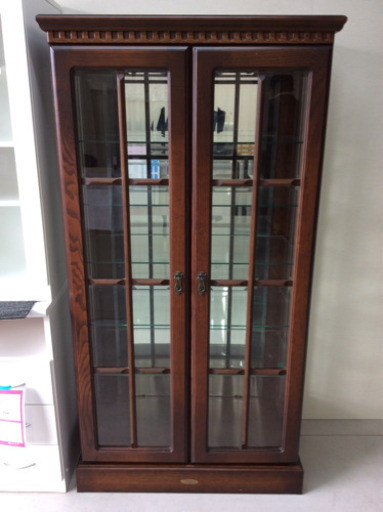 ガラスキャビネット 飾り棚 ショーケース 照明付き