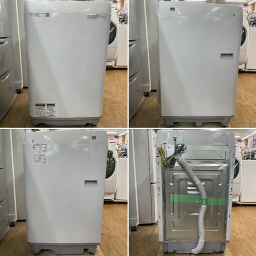 美品【 SHARP 】シャープ 洗濯6.0㎏ 全自動洗濯機 穴なし槽だから節水・黒カビブロック 少人数世帯におすすめ ES-GE6C