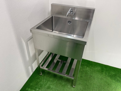業務用　ステンレス　1層シンク流し台　蛇口付き　厨房　W600xD600xH800mm