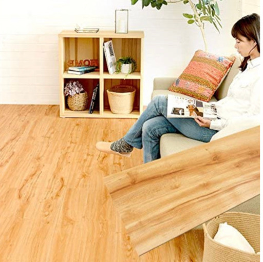 フロアタイル 貼るだけ 108枚セット/ナチュラルメープル約9畳分