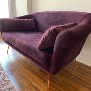 Francfranc】Favori Sofa Purple Boudoir